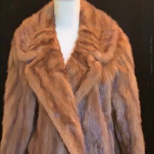 ❤️❤️MINK JACKET🧥 VINTAGE Autumn brown SIZE Large